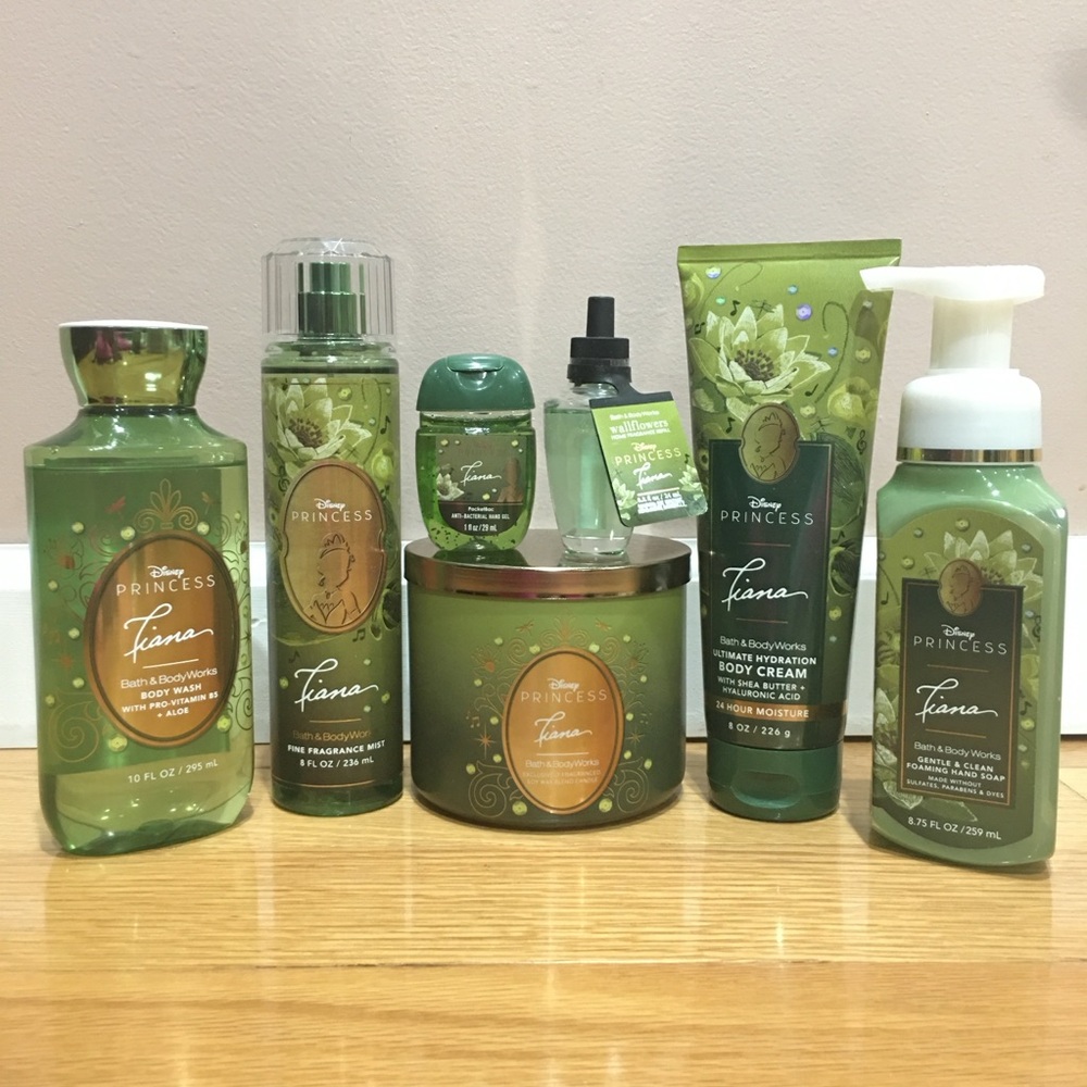 NWT Bath & Body Works Disney Princess Tiana 7Piece Set